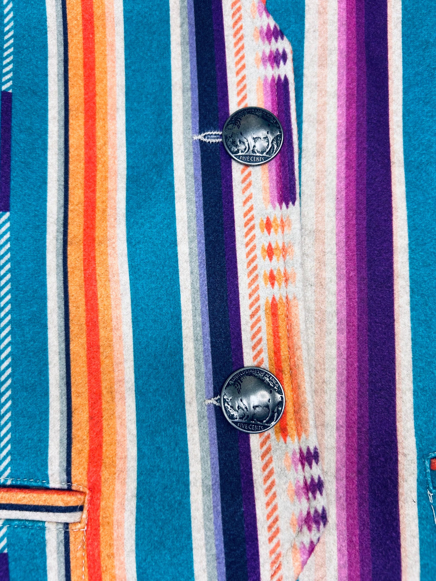 Serape Button Down Vest