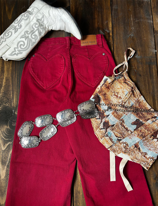 Sweetheart pocket jeans