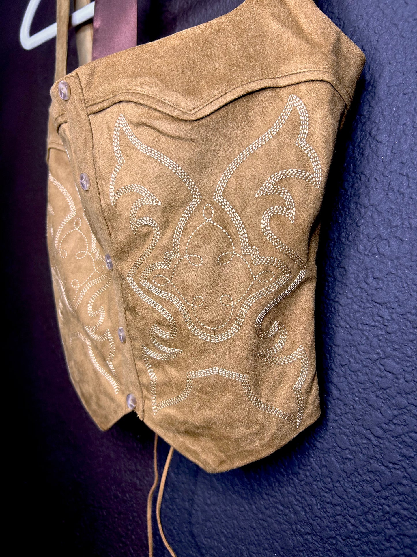 Boot stitch corset top