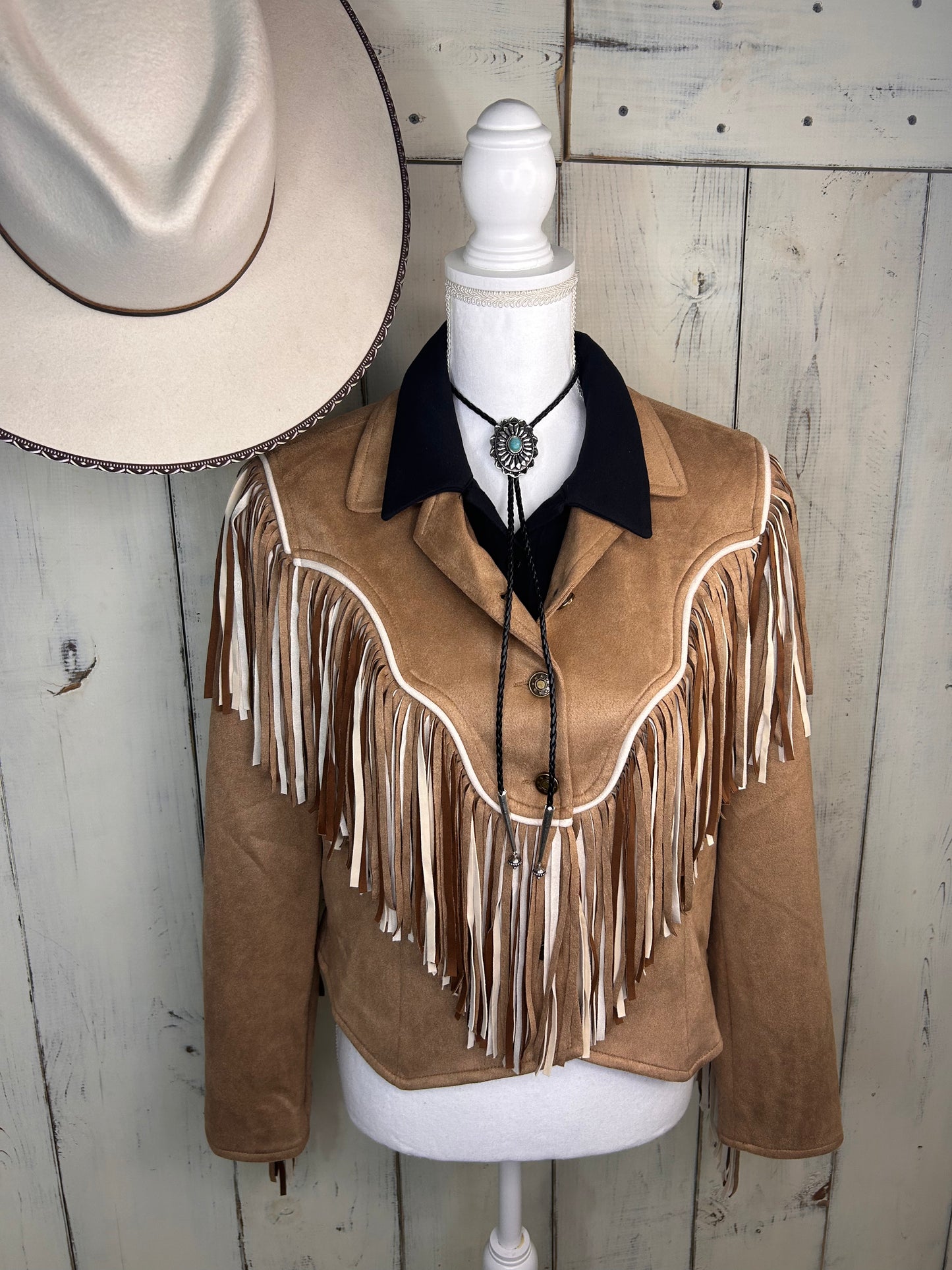 Fringe Button Down Jacket.