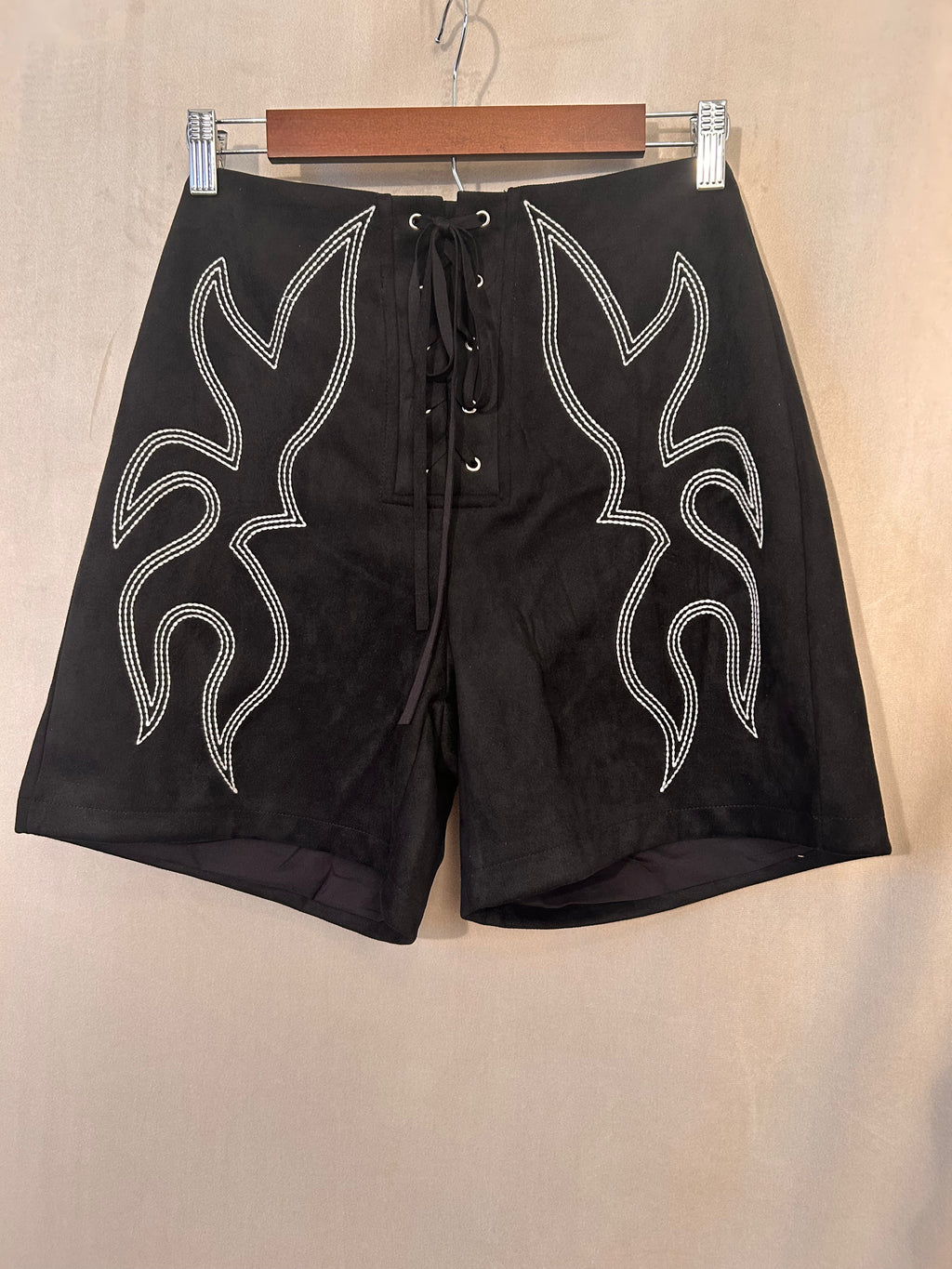Boots and lace shorts