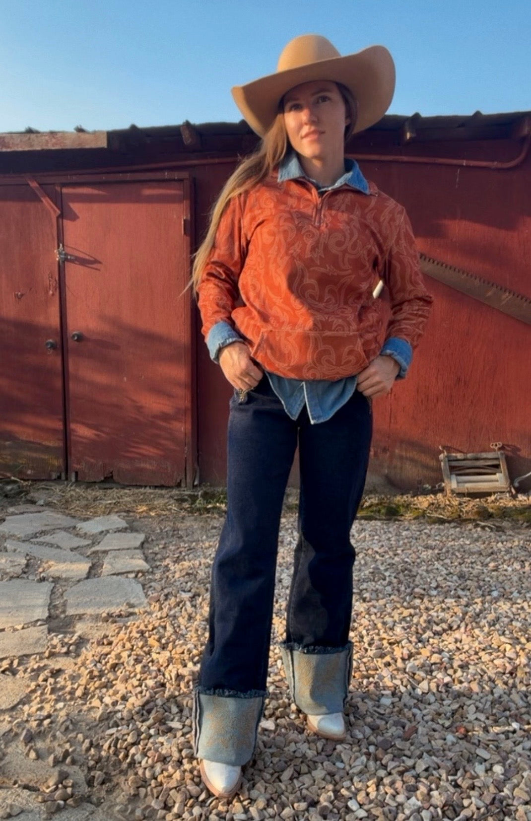 The boot stitch queen - cuffed jeans