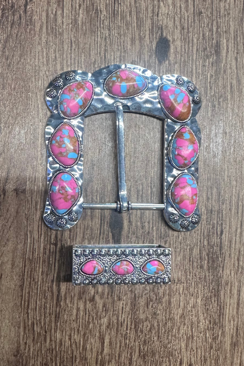 Buckle Up Belt Buckle - Pink