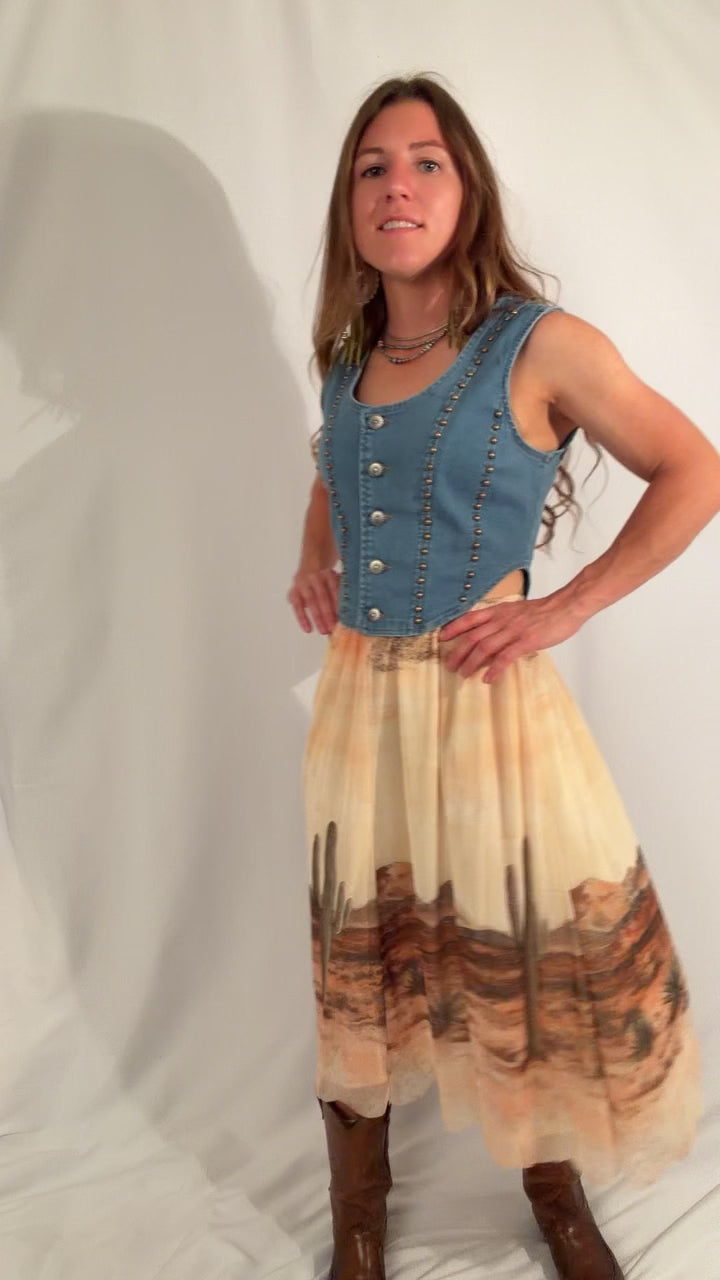Desert bloom - midi skirt
