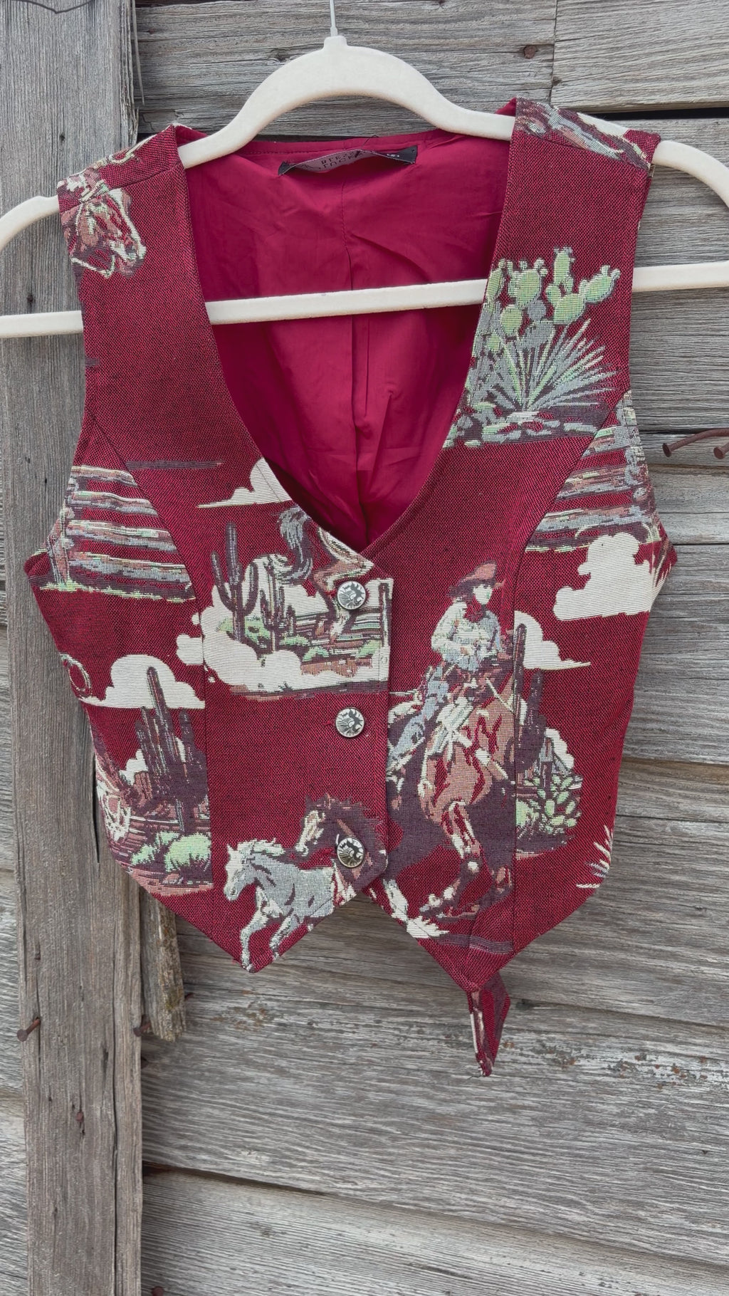 The American cowgirl tapestry vest