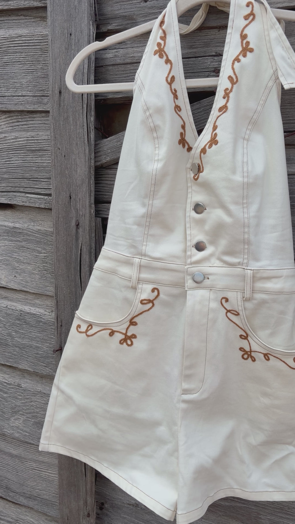 American Cowgirl halter Romper